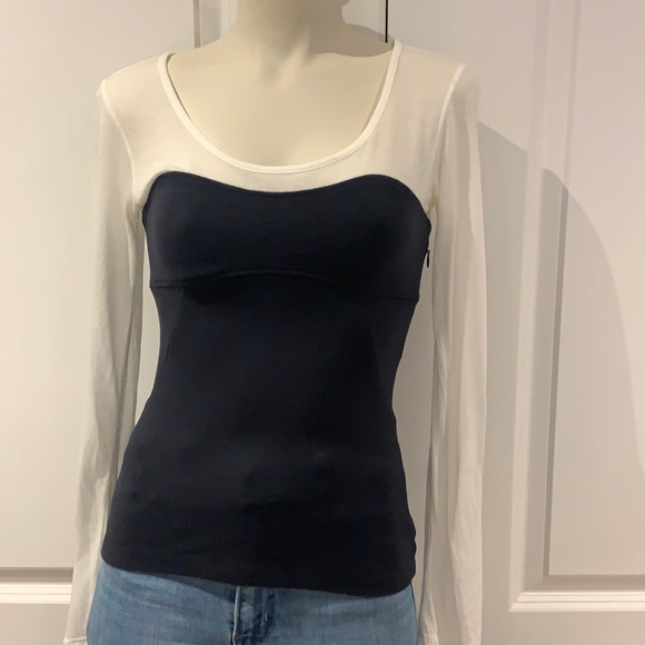 Club Monaco blue white top - Picture 2 of 12